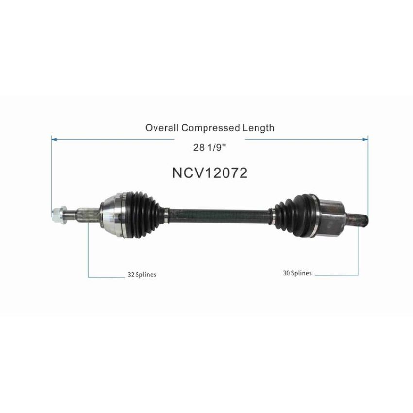 GSP NCV12072 Chrysler CV Axle Assembly  - Front Left