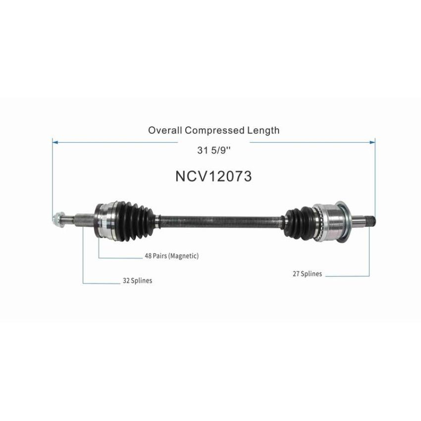 GSP NCV12073 Chrysler, Dodge (2.7, 3.5 - AWD/RWD) CV Axle Assembly  - Rear Left