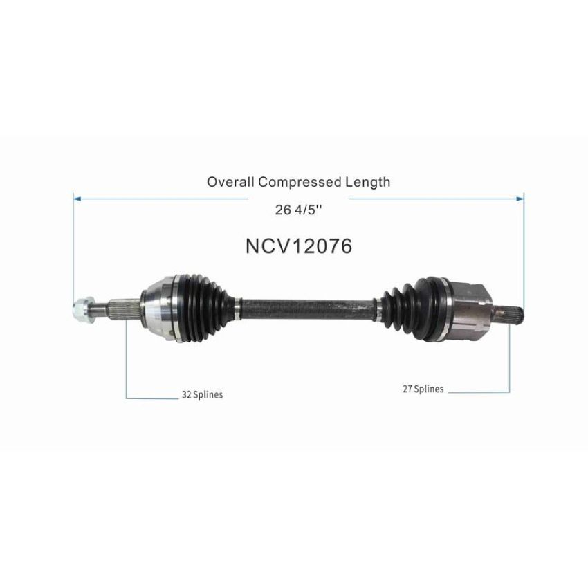 GSP NCV12076 Chrysler (FWD) CV Axle Assembly  - Front Right