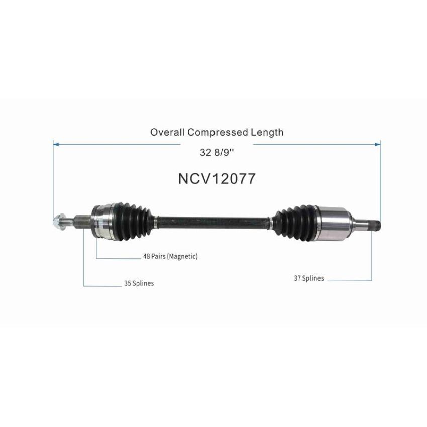 GSP NCV12077 Chrysler, Dodge (3.6 - AWD) CV Axle Assembly  - Rear