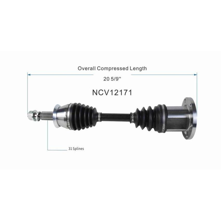 GSP NCV12171 Dodge CV Axle Assembly  - Front