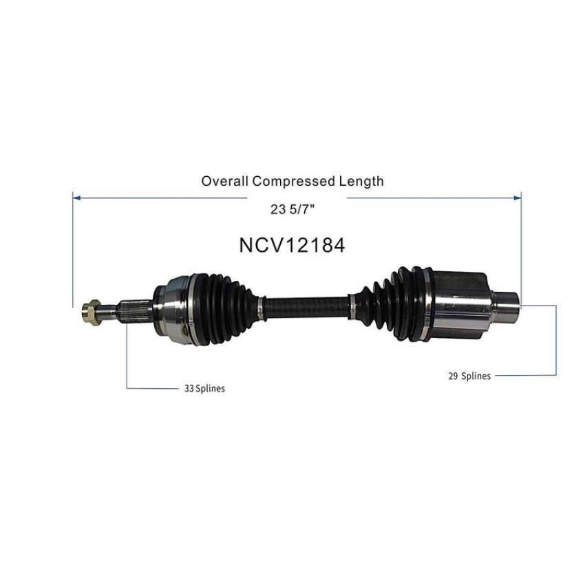 GSP NCV12184 Dodge, Ram (4WD) CV Axle Assembly  - Front