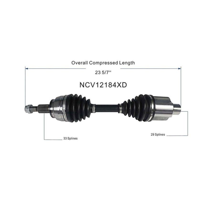 GSP NCV12184XD Dodge, Ram (4WD) CV Axle Assembly  - Front