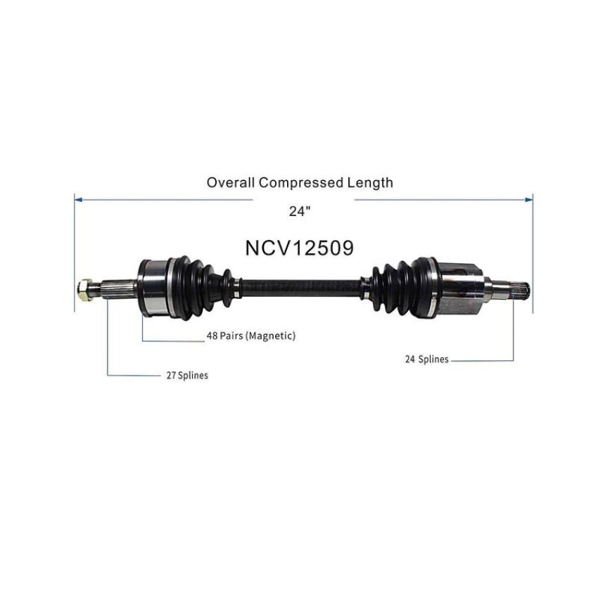 GSP NCV12509 Chrysler, Dodge (3.5, 3.6, 5.7) CV Axle Assembly  - Front Right