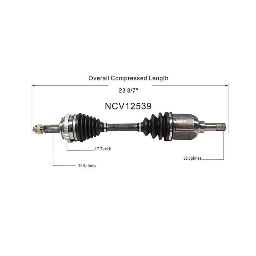 GSP NCV12539 Chrysler, Dodge, Plymouth CV Axle Assembly  - Front Left