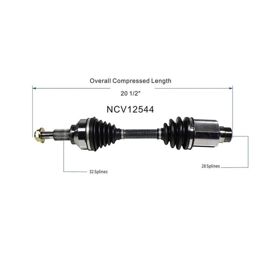 GSP NCV12544 Chrysler, Dodge (3.5, 3.6 - AWD/FWD) CV Axle Assembly  - Front Right