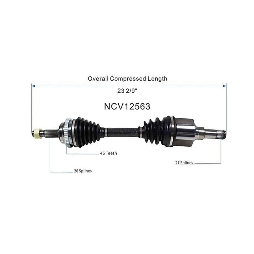 GSP NCV12563 03-05 Dodge Neon SRT-4 CV Axle Assembly  - Front Left