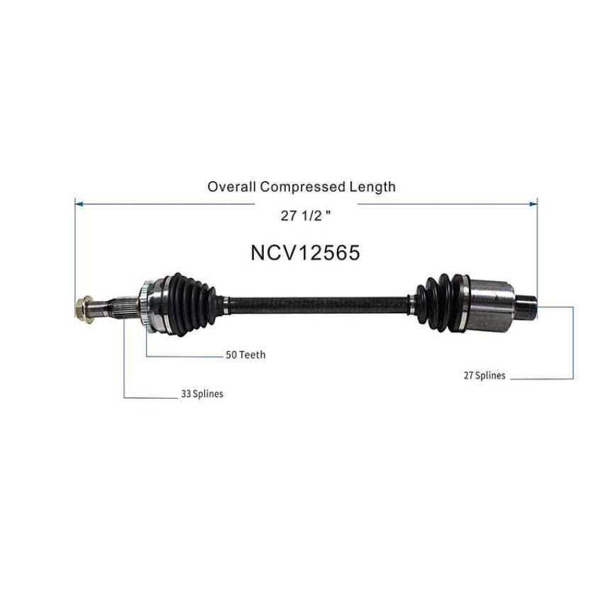 GSP NCV12565 Chrysler, Dodge CV Axle Assembly  - Front Left