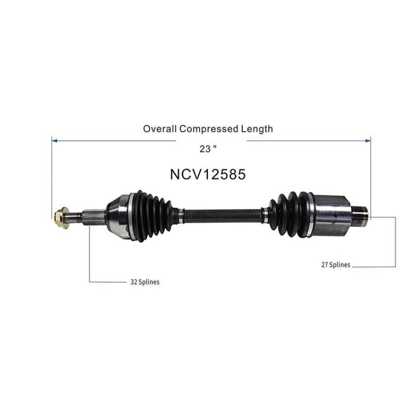 GSP NCV12585 Chrysler, Dodge, Ram, Volkswagen... CV Axle Assembly  - Front Right