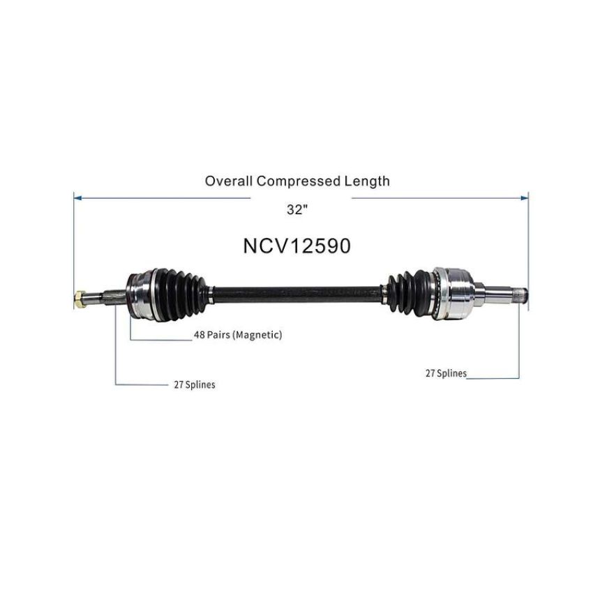 GSP NCV12590 Chrysler, Dodge (5.7 - AWD/RWD) CV Axle Assembly  - Rear Right