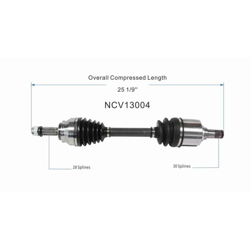 GSP NCV13004 07-13 Mitsubishi Outlander (3.0) CV Axle Assembly  - Front Left