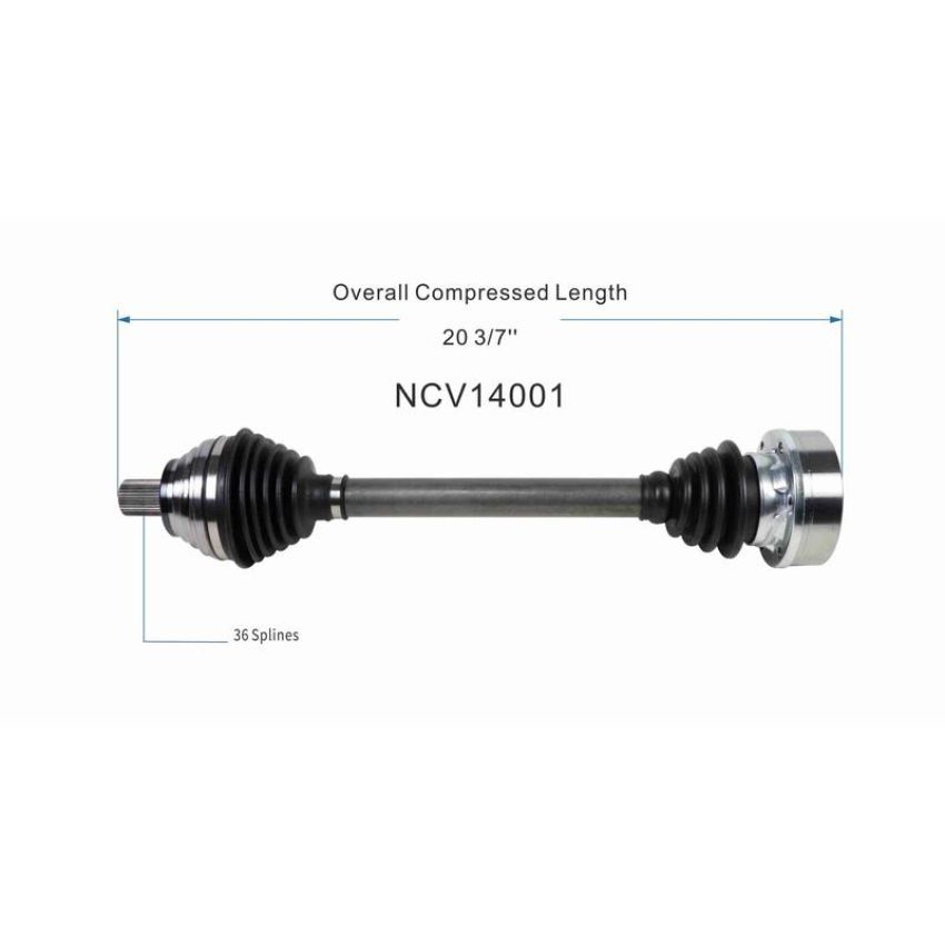 GSP NCV14001 10-13 Volkswagen Golf Base CV Axle Assembly  - Front Left
