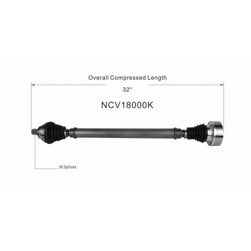 GSP NCV18000K 05-06 Volkswagen Jetta (1.9) CV Axle Assembly  - Front Right
