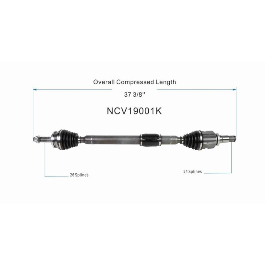 GSP NCV19001K Toyota (1.8) CV Axle Assembly  - Front Right