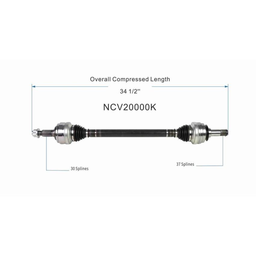 GSP NCV20000K 11-15 Audi Q7 CV Axle Assembly  - Rear
