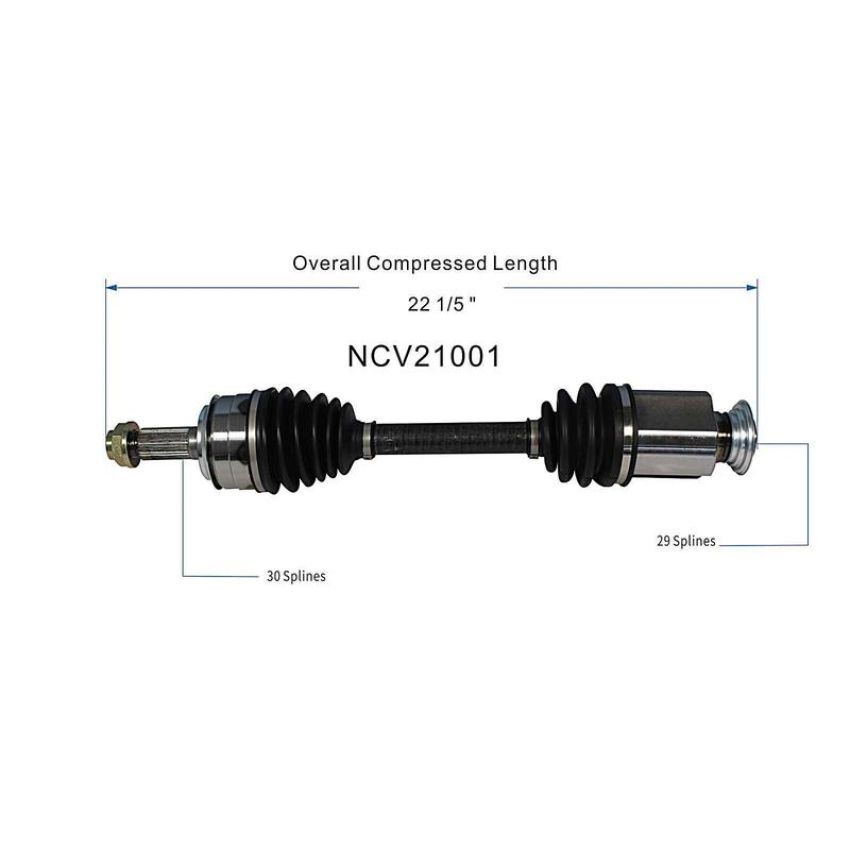 GSP NCV21001 07-12 Acura RDX CV Axle Assembly  - Front Right