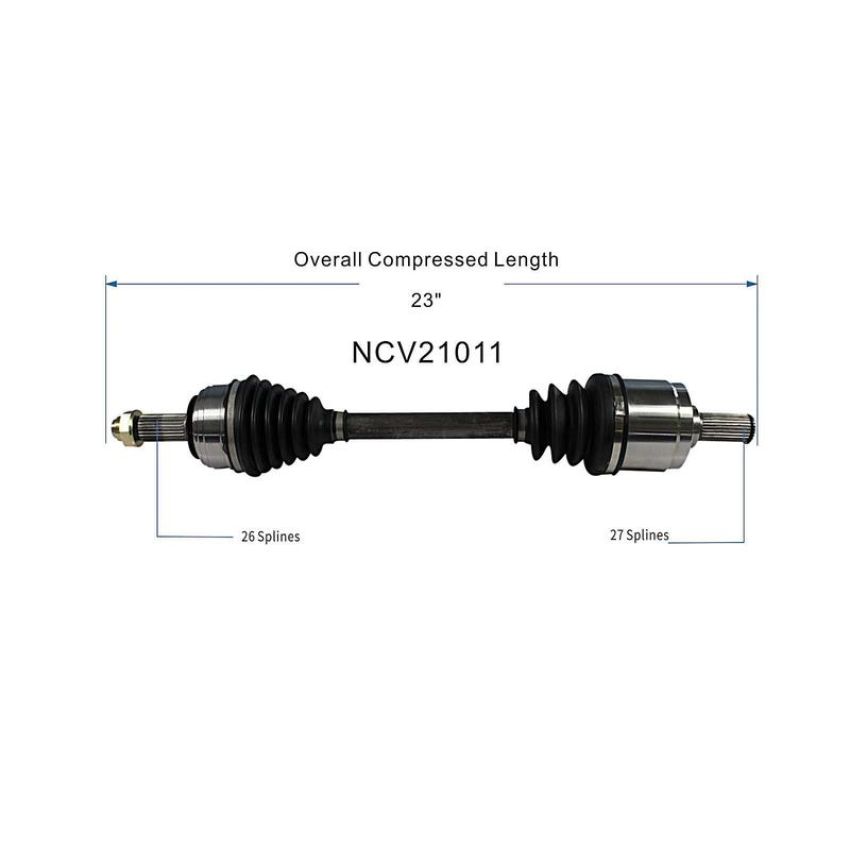 GSP NCV21011 86-89 Acura Integra CV Axle Assembly  - Front Left