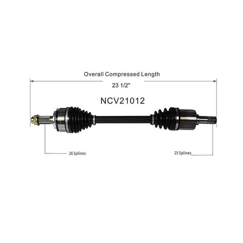 GSP NCV21012 Acura, Honda (Sedan - 1.5) CV Axle Assembly  - Front Left