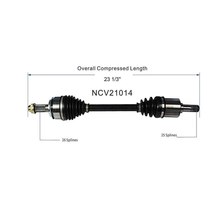 GSP NCV21014 Acura, Honda (1.5) CV Axle Assembly  - Front Left