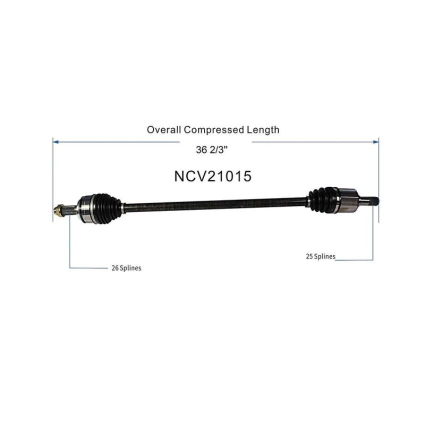 GSP NCV21015 Acura, Honda (Sedan - 1.5) CV Axle Assembly  - Front Right