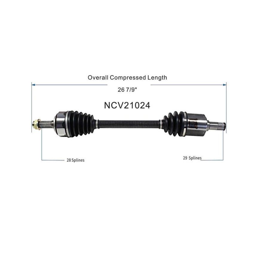 GSP NCV21024 07-08 Acura TL (3.2, 3.5) CV Axle Assembly  - Front Left
