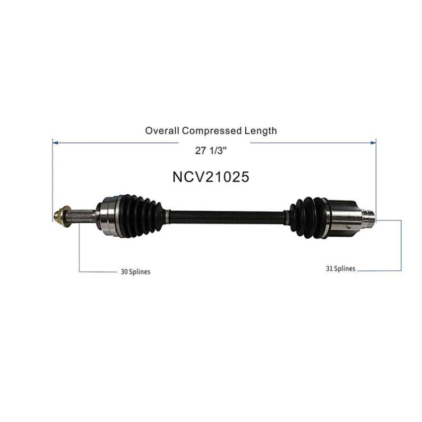 GSP NCV21025 Acura CV Axle Assembly  - Front Right