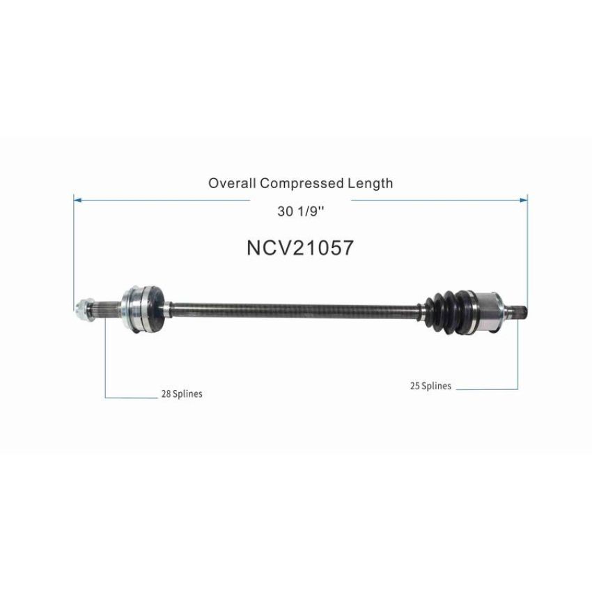 GSP NCV21057 Acura, Honda CV Axle Assembly  - Rear Right