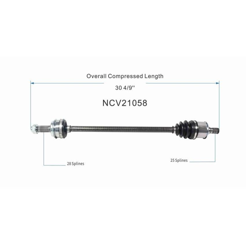 GSP NCV21058 Acura, Honda (3.5) CV Axle Assembly  - Rear Left