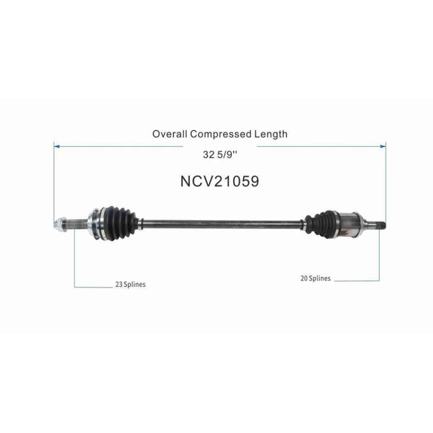 GSP NCV21059 13-15 Acura RDX CV Axle Assembly  - Rear Right