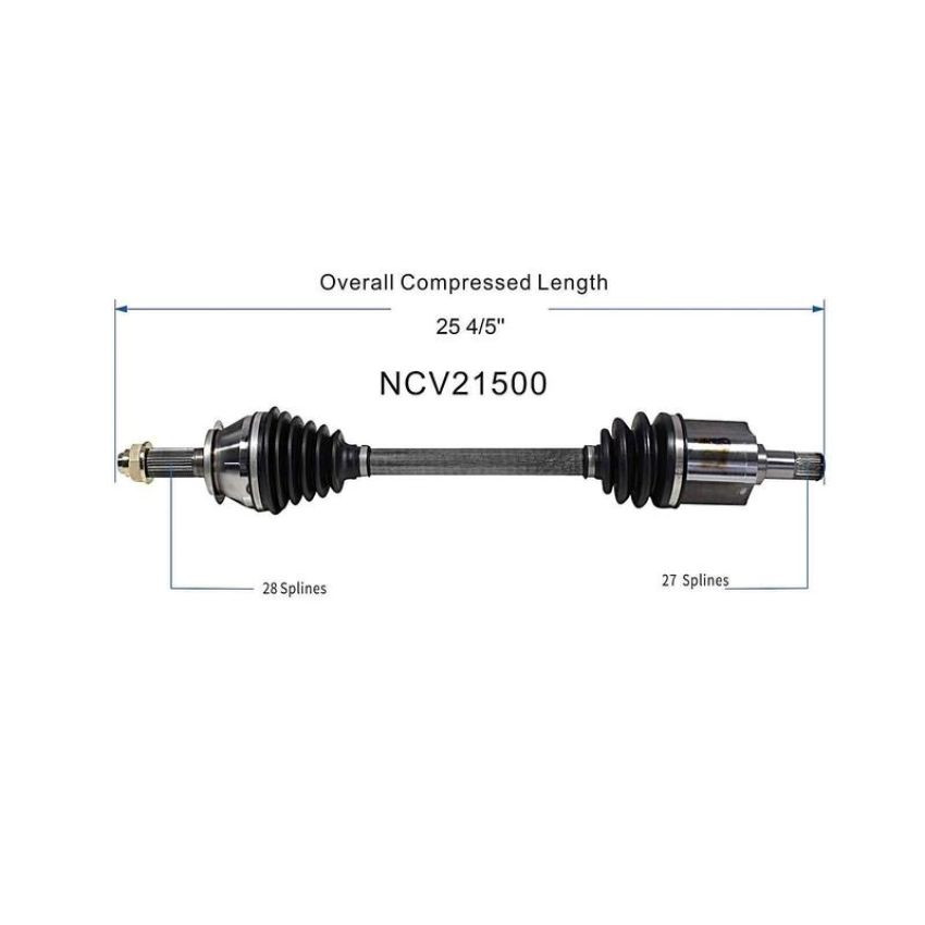 GSP NCV21500 04-08 Acura TSX CV Axle Assembly  - Front Left
