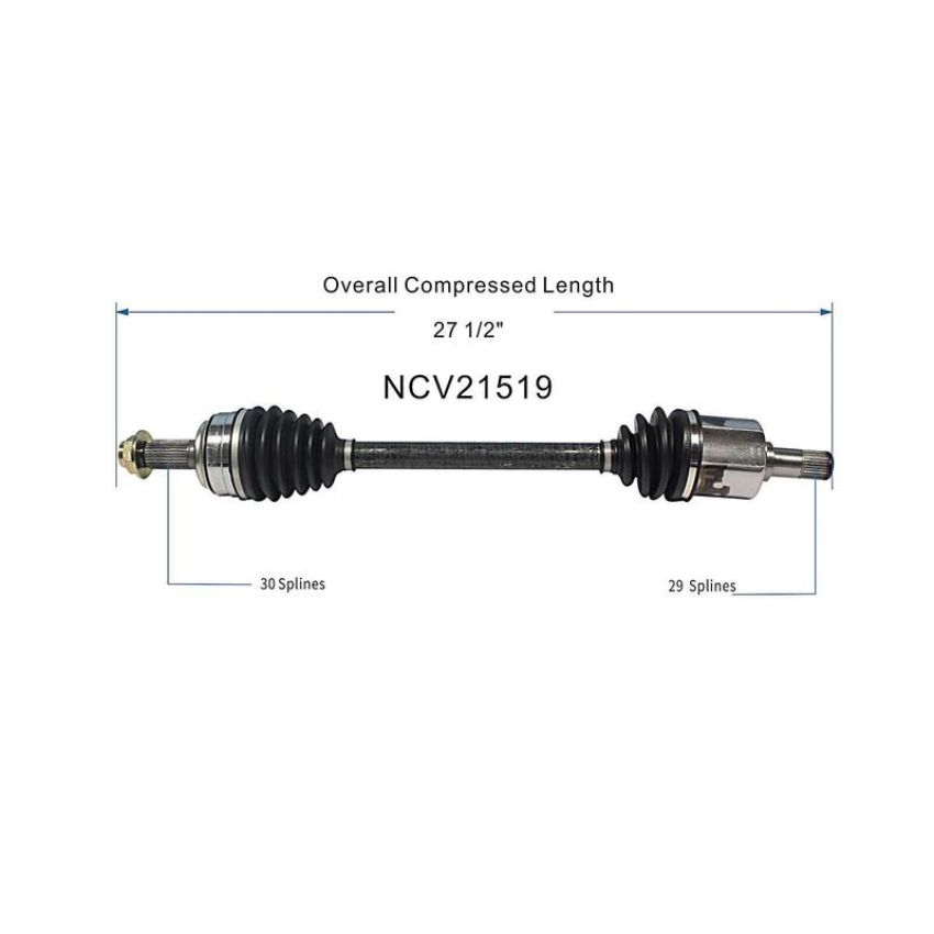 GSP NCV21519 09-12 Acura TL (3.5, 3.7) CV Axle Assembly  - Front Left