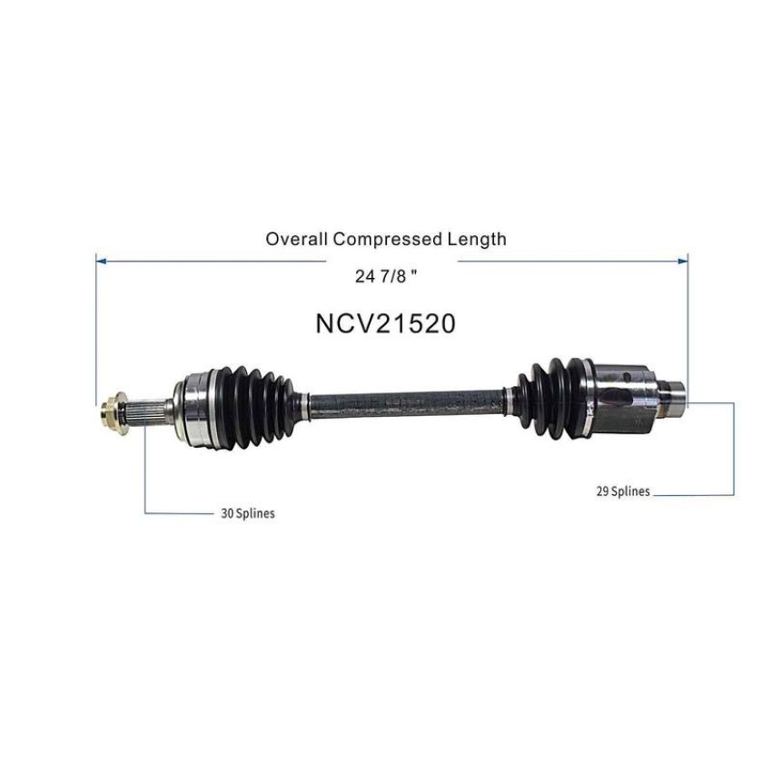 GSP NCV21520 Acura CV Axle Assembly  - Front Right