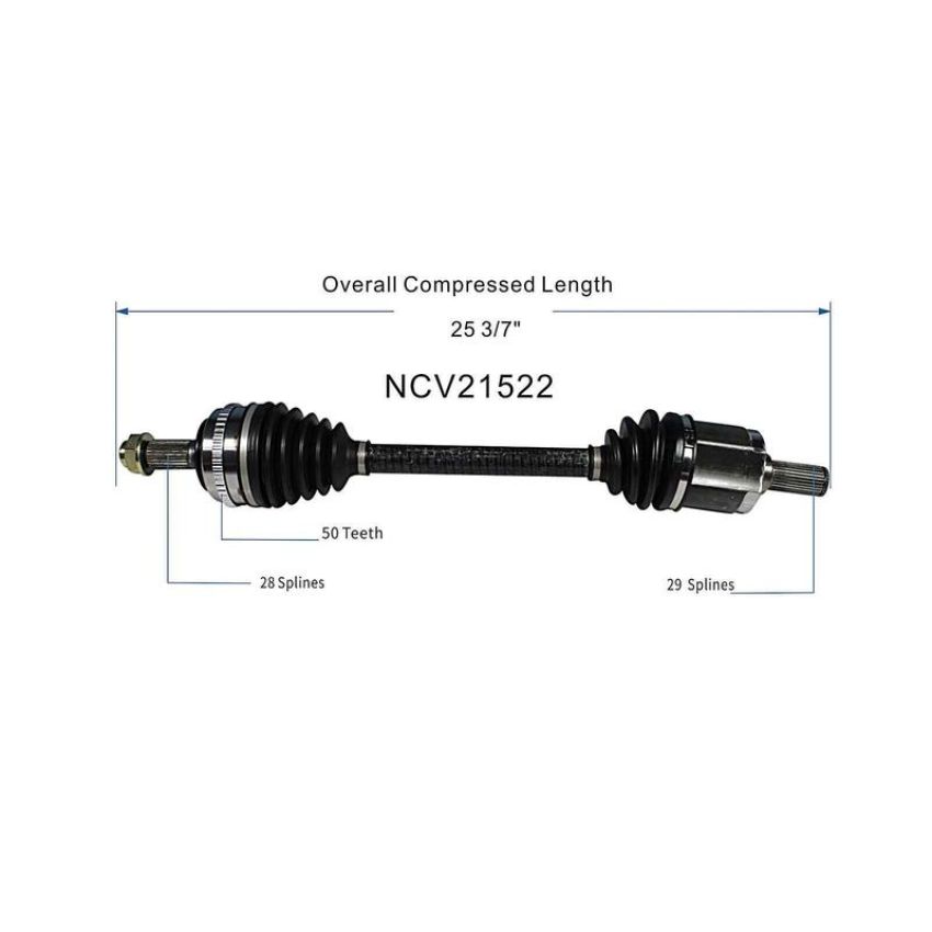 GSP NCV21522 86-90 Acura Legend CV Axle Assembly  - Front Right