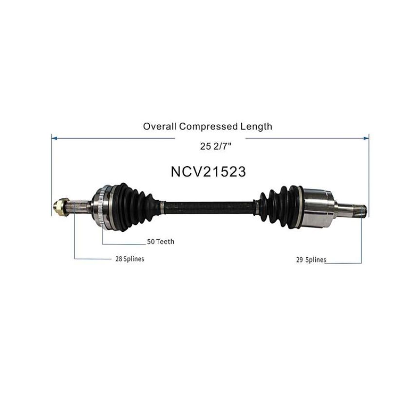 GSP NCV21523 92-94 Acura Vigor CV Axle Assembly  - Front Left