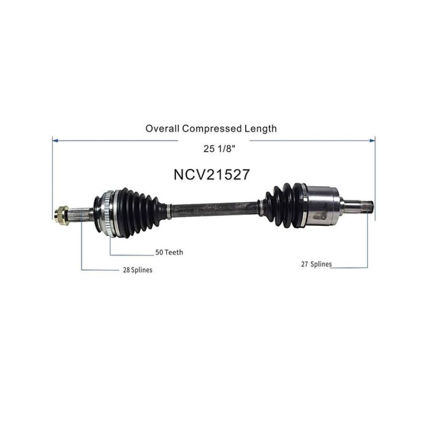 GSP NCV21527 95-98 Acura TL (2.5) CV Axle Assembly  - Front Left