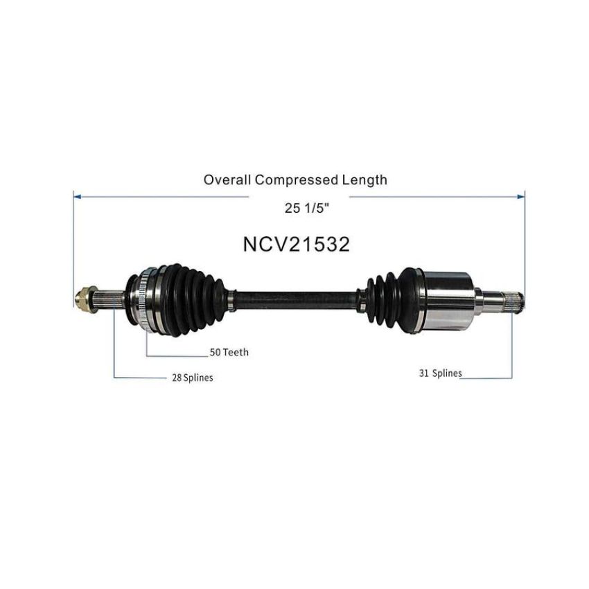 GSP NCV21532 Acura (3.2) CV Axle Assembly  - Front Right