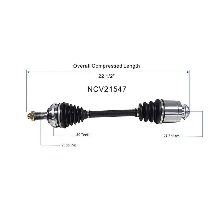 GSP NCV21547 02-06 Acura RSX Base CV Axle Assembly  - Front Right