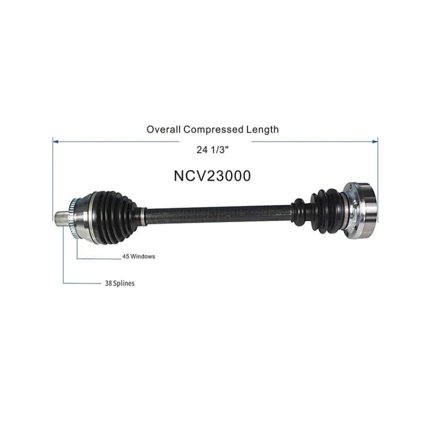 GSP NCV23000 Audi (1.8) CV Axle Assembly  - Front Left