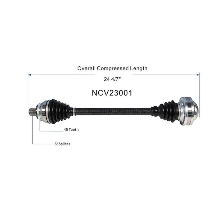 GSP NCV23001 Audi CV Axle Assembly  - Front Left