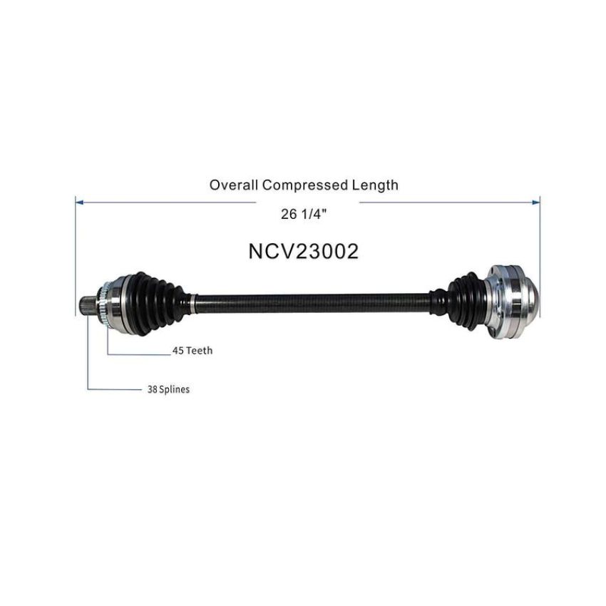 GSP NCV23002 Audi CV Axle Assembly  - Front Right