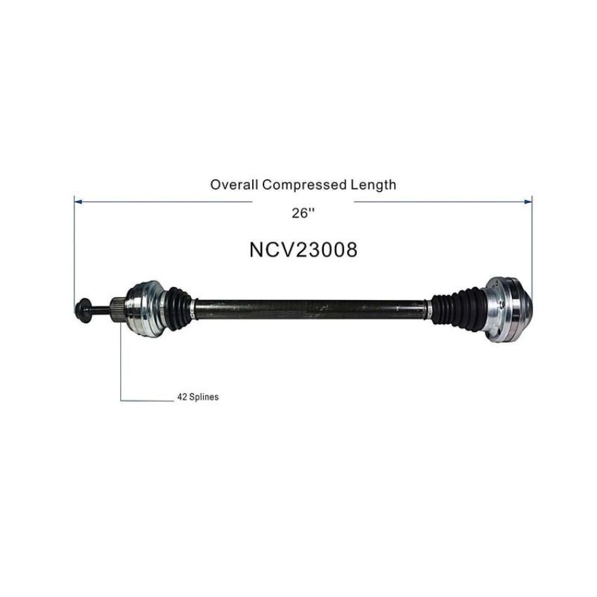 GSP NCV23008 Audi CV Axle Assembly  - Rear