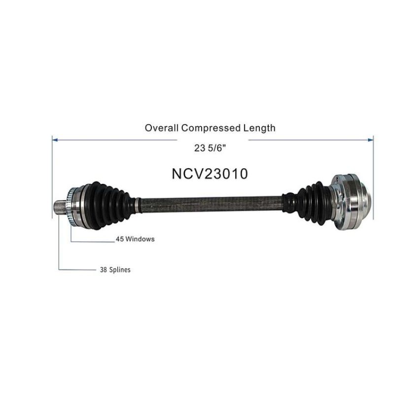 GSP NCV23010 Audi (1.8, 2.0, 3.0, 3.2) CV Axle Assembly  - Rear