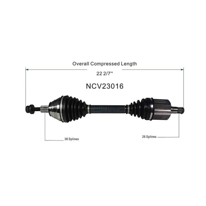 GSP NCV23016 Audi, Volkswagen (AWD/FWD) CV Axle Assembly  - Front Left