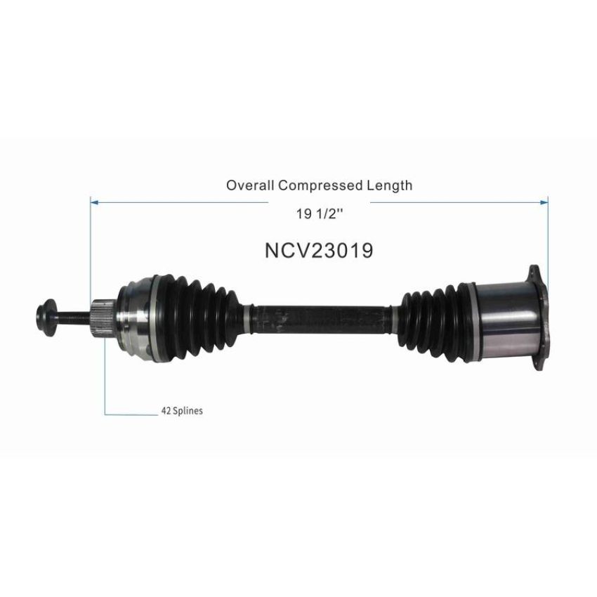 GSP NCV23019 Audi (2.0, 3.0) CV Axle Assembly  - Front