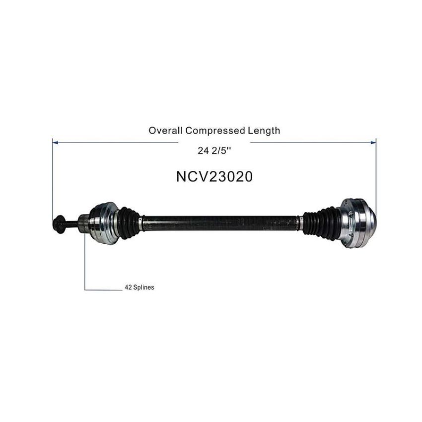 GSP NCV23020 Audi CV Axle Assembly  - Rear Left