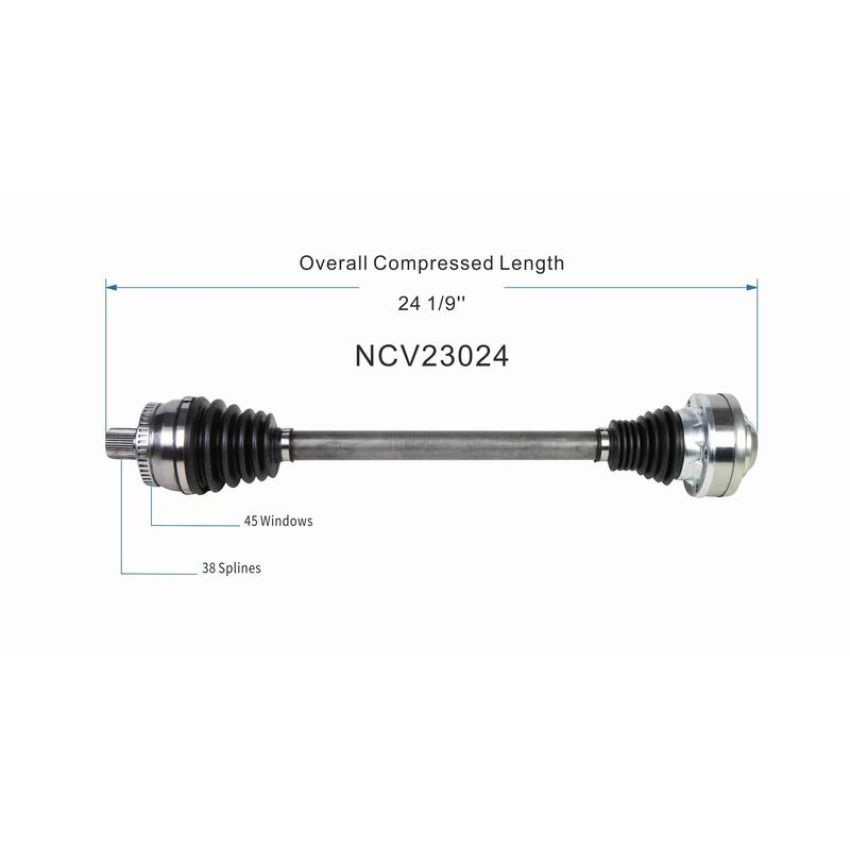GSP NCV23024 02-03 Audi A4 Quattro (1.8) CV Axle Assembly  - Rear
