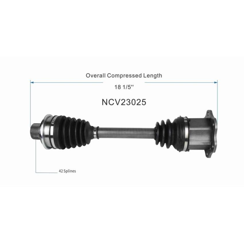 GSP NCV23025 Audi CV Axle Assembly  - Front