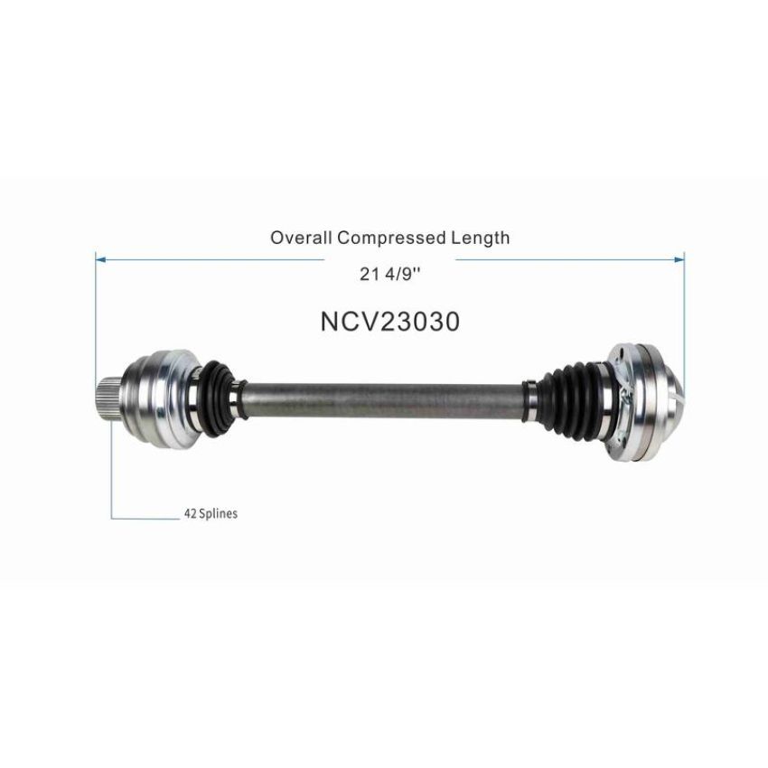 GSP NCV23030 Audi CV Axle Assembly  - Rear Right