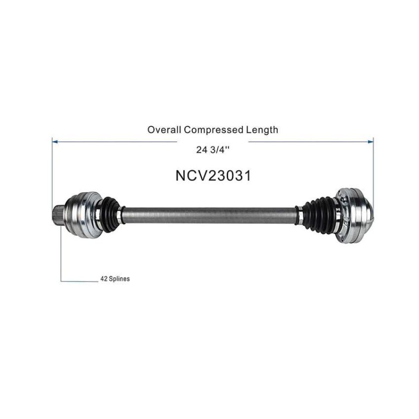 GSP NCV23031 Audi CV Axle Assembly  - Rear