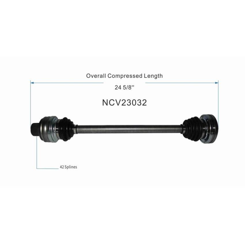 GSP NCV23032 Audi (2.0) CV Axle Assembly  - Rear